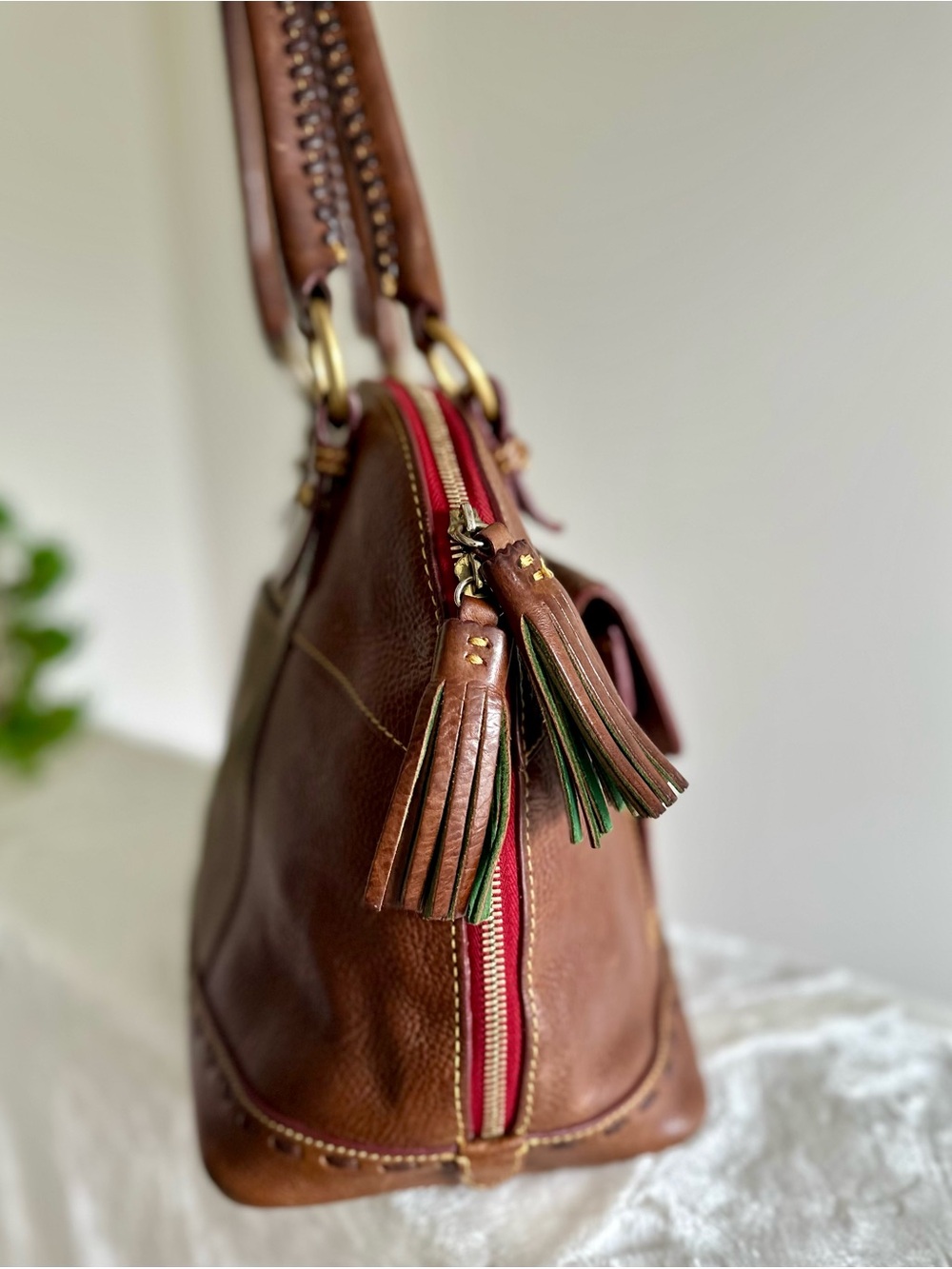 Dooney & Bourke Florentine Domed Front Pocket Shoulder Bag - Picture 12 of 15